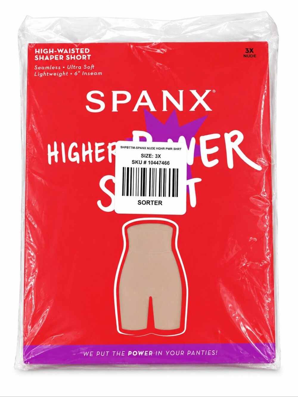 SPANX 3x Nude High-Waisted Shaper Short - Beige
